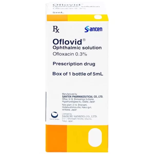Thuốc nhỏ mắt Oflovid Santen điều trị viêm bờ mi, viêm túi lệ, lẹo, viêm kết mạc, viêm sụn mi (5ml) - Hình ảnh 4