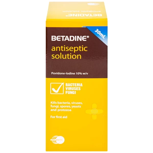 Dung dịch sát khuẩn Betadine Antiseptic Solution hỗ trợ sát khuẩn vết thương (30ml) - Hình ảnh 4