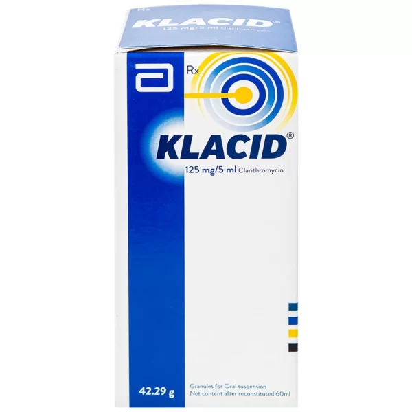 Cốm pha hỗn dịch uống Klacid 125mg/5ml điều trị nhiễm khuẩn đường hô hấp (60ml) - Hình ảnh 3