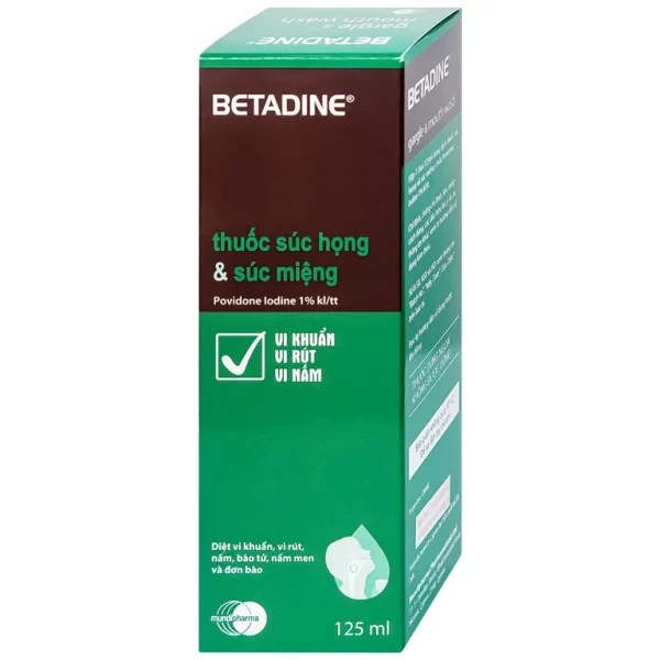 Thuốc súc họng, súc miệng Betadine Gargle and Mouthwash điều trị viêm và nhiễm khuẩn miệng, họng (125ml) - Hình ảnh 3