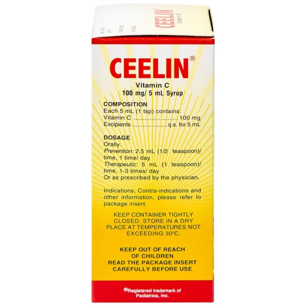 Siro Ceelin United bổ sung vitamin C, tăng cường sức đề kháng (120ml) - Hình ảnh 4