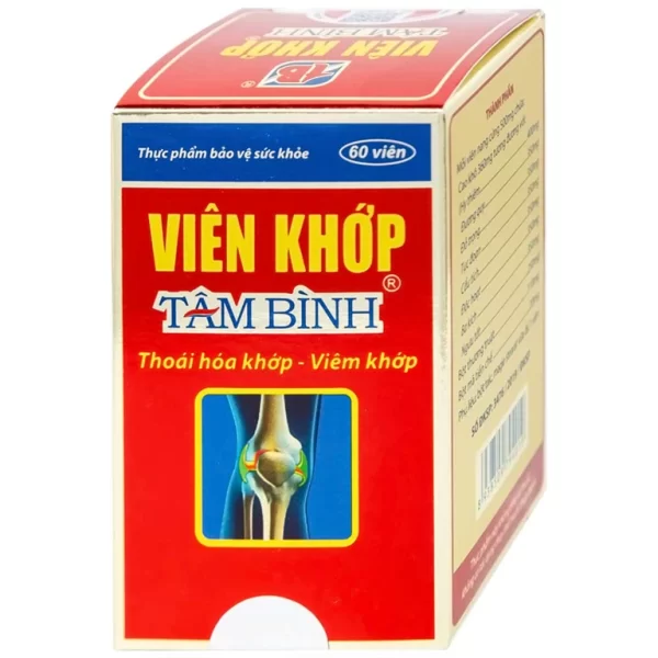 Viên khớp Tâm Bình hỗ trợ giảm các triệu chứng của thoái hóa khớp, viêm khớp (60 viên) - Hình ảnh 3