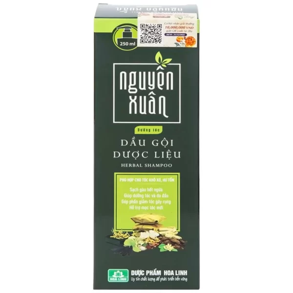 Dầu gội dược liệu Nguyên Xuân xanh lá dưỡng tóc, phục hồi hư tổn (250ml) - Hình ảnh 3