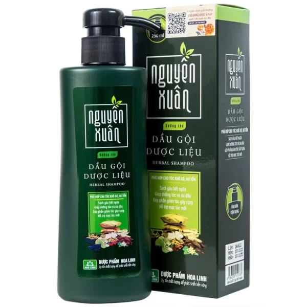 Dầu gội dược liệu Nguyên Xuân xanh lá dưỡng tóc, phục hồi hư tổn (250ml)