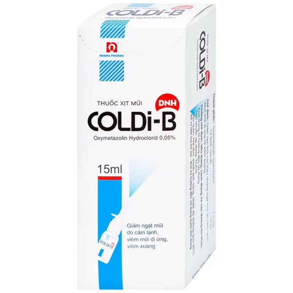 Thuốc xịt mũi Coldi-B Nam Hà giảm ngạt mũi do cảm lạnh, viêm mũi dị ứng, viêm xoang (15ml) - Hình ảnh 3