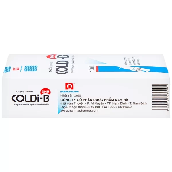 Thuốc xịt mũi Coldi-B Nam Hà giảm ngạt mũi do cảm lạnh, viêm mũi dị ứng, viêm xoang (15ml) - Hình ảnh 4