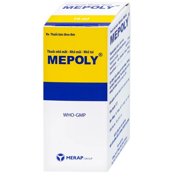 Thuốc Mepoly Merap dùng cho viêm kết mạc, mi mắt, viêm mũi, viêm tai (10ml) - Hình ảnh 3