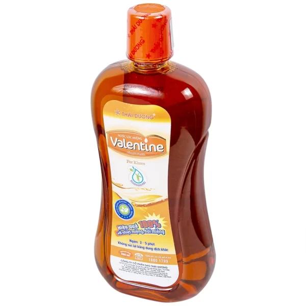 Nước súc miệng Valentine Thái Dương diệt khuẩn, bảo vệ răng miệng (500ml) - Hình ảnh 4