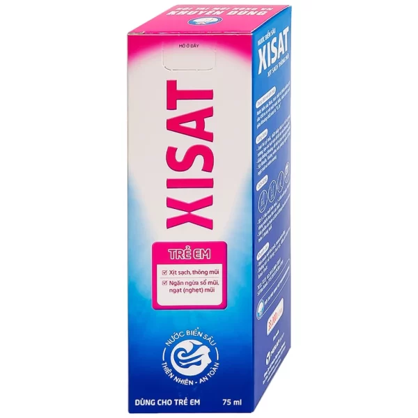 Xịt mũi nước biển sâu Xisat 75ml xịt sạch thông mũi dùng cho trẻ em - Hình ảnh 3