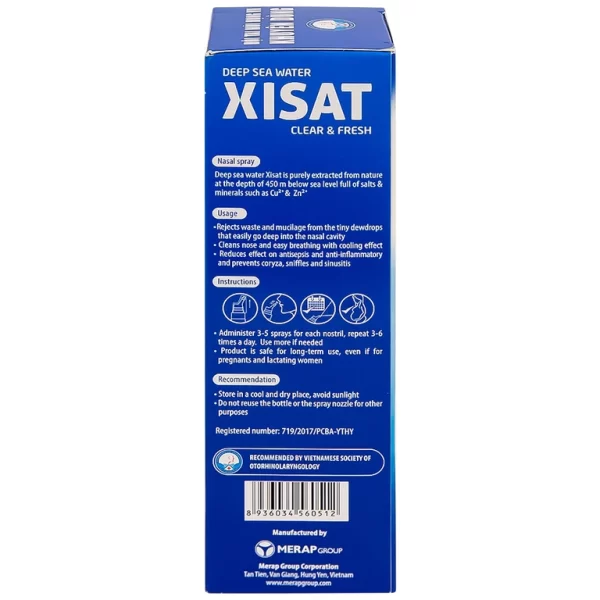 Xịt mũi nước biển sâu Xisat 75ml xịt sạch thông mũi dùng cho người lớn - Hình ảnh 4