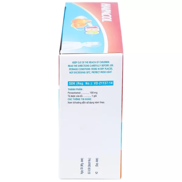 Bột Hapacol 150 DHG giảm đau, hạ sốt (24 gói) - Hình ảnh 4