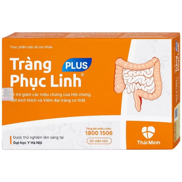 Viên uống Tràng Phục Linh Plus Thái Minh hỗ trợ giảm các triệu chứng của hội chứng ruột (2 vỉ x 10 viên)