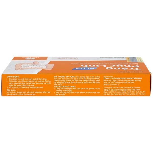 Viên uống Tràng Phục Linh Plus Thái Minh hỗ trợ giảm các triệu chứng của hội chứng ruột (2 vỉ x 10 viên) - Hình ảnh 4