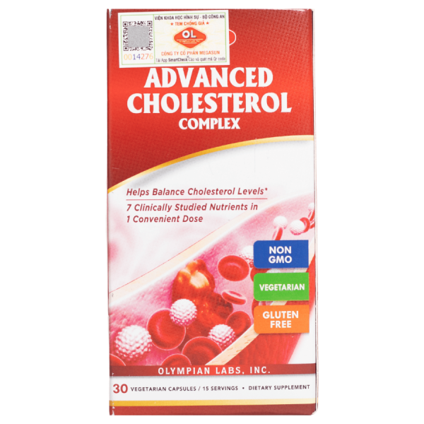 Olympian Labs Advanced Cholesterol Complex 30 viên - Viên uống cân bằng cholesterol, giảm mỡ máu - Hình ảnh 3