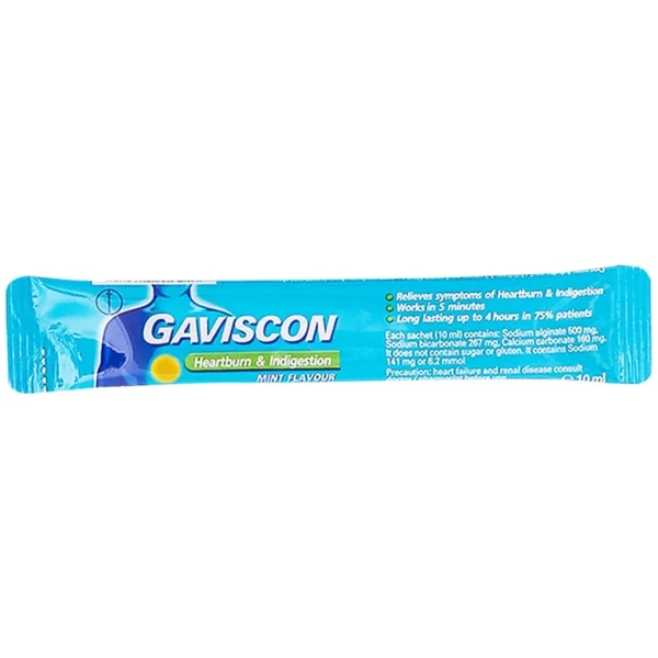 Hỗn dịch Gaviscon Reckitt Benckiser điều trị trào ngược dạ dày, thực quản (24 gói x 10ml) - Hình ảnh 4