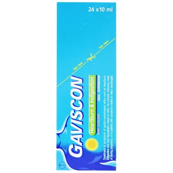 Hỗn dịch Gaviscon Reckitt Benckiser điều trị trào ngược dạ dày, thực quản (24 gói x 10ml) - Hình ảnh 3
