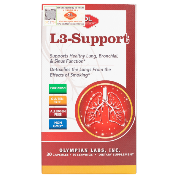 Viên uống bổ phổi Olympian Labs L3-Support Lọ 30 viên
