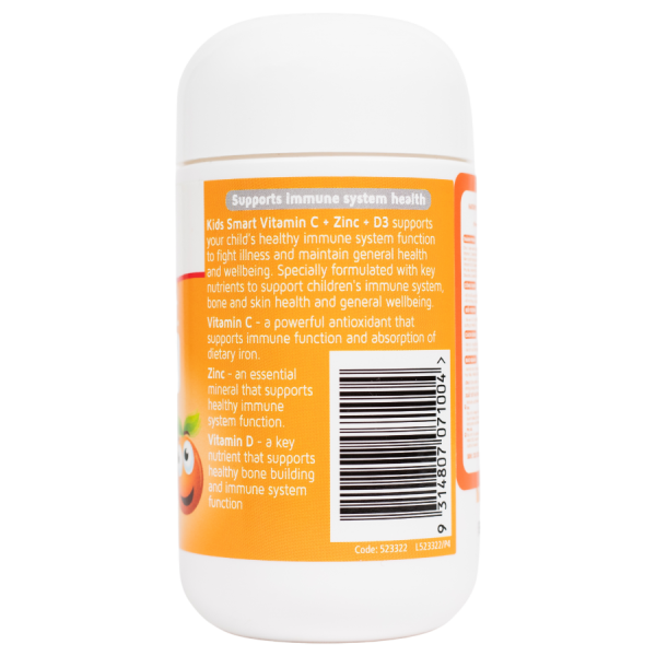 Nature’s Way Kids Smart Vitamin C + Zinc + D3 Chewable Tablets 75 viên - Hỗ trợ tăng cường sức khỏe và sức đề kháng cho trẻ - Hình ảnh 3