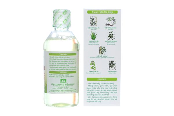 Nước súc miệng dược liệu Ngọc Châu làm sạch, khử mùi hôi chai 350ml - Hình ảnh 4